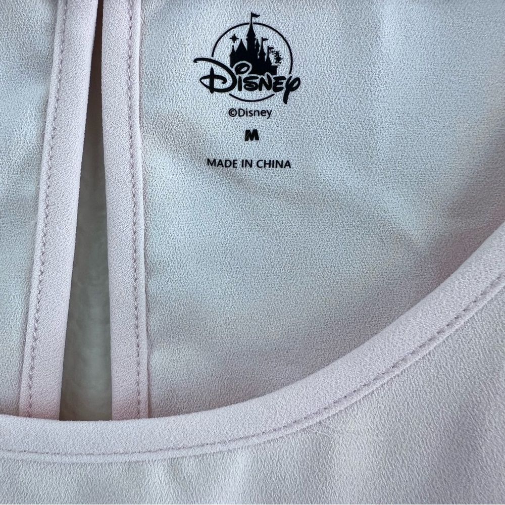 Disneyland Paris Minnie Parisienne Blouse Pink 3/4 Sleeve Top Women's Medium NWT - Picture 3 of 7